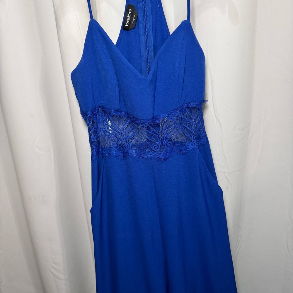 Bebe blue jumpsuit
